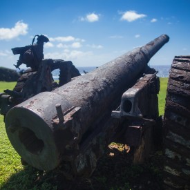 Canhões compõem a paisagem e representam a história de Noronha, ilha cheia de fortalezas