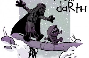 Darth Vader e Kylo Ren são desenhados como no mundo de Calvin e Haroldo. Foto: Reprodução/Instagram/briankesinger